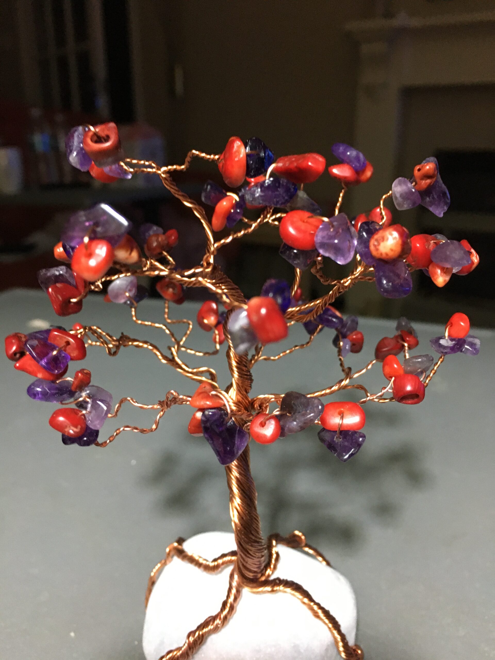 Amethyst and Red Coral Tree