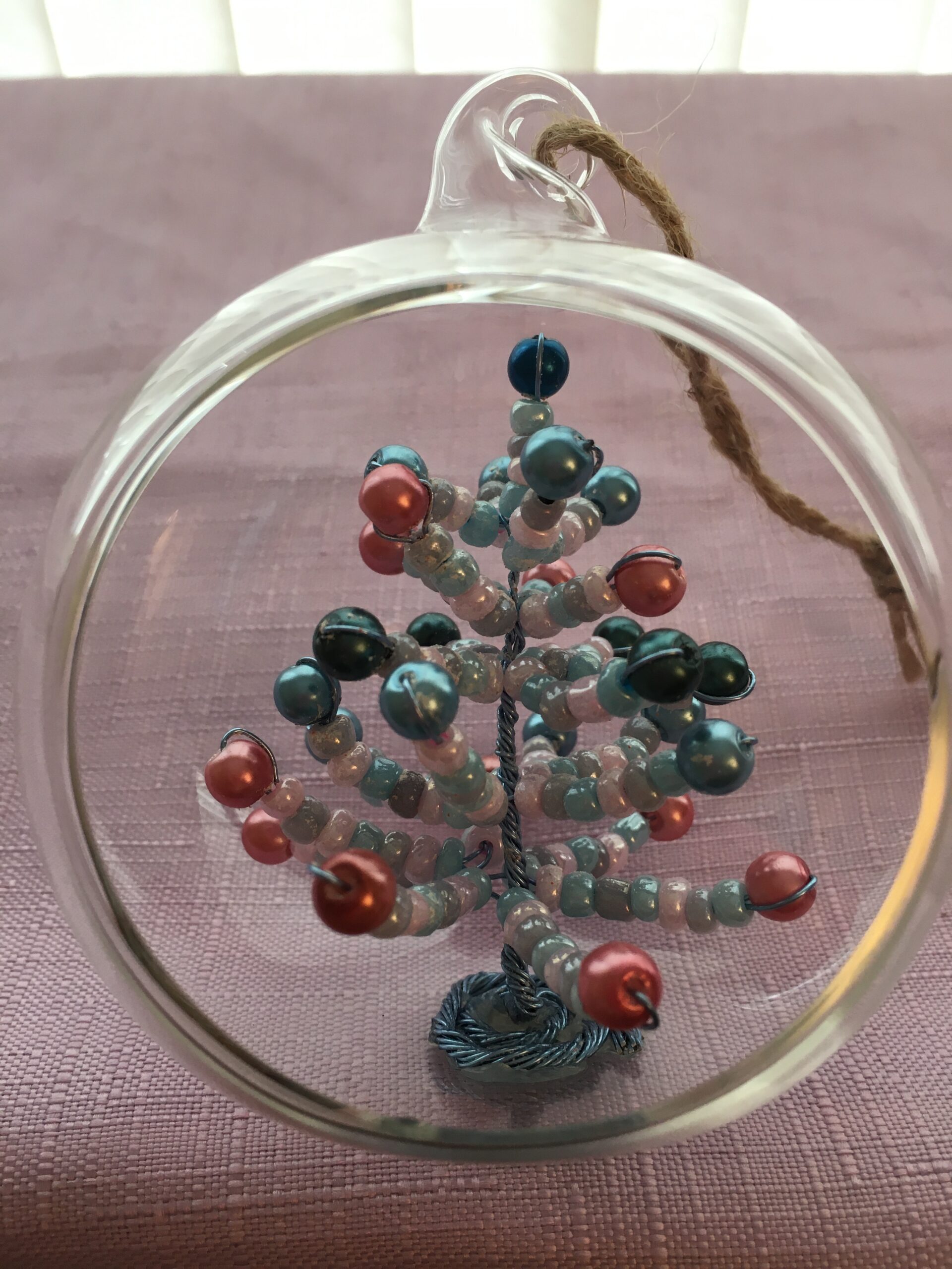 Christmas Bauble Pink and Blue