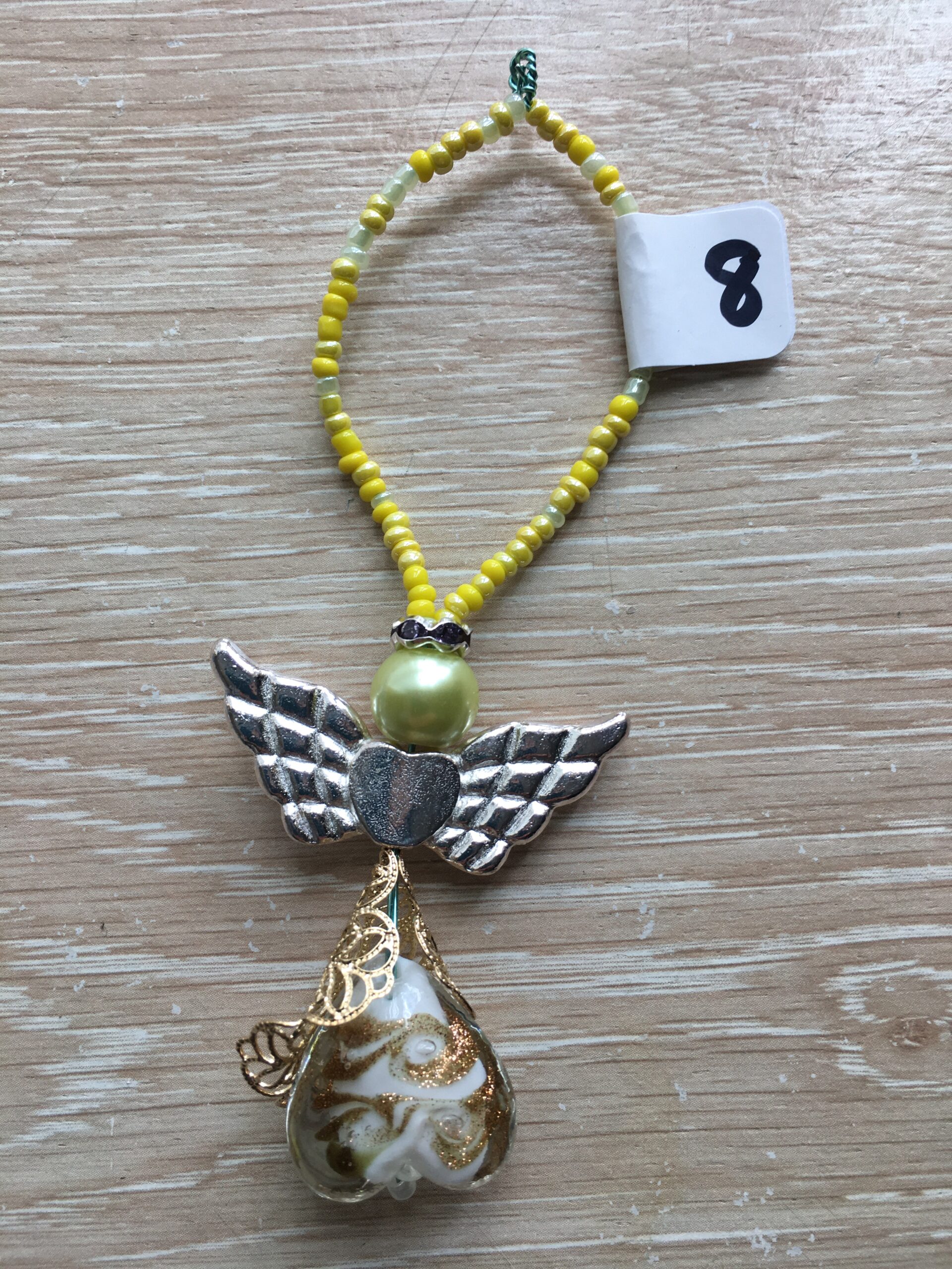 Heart Angel with Gold/White Heart and Lemon Head